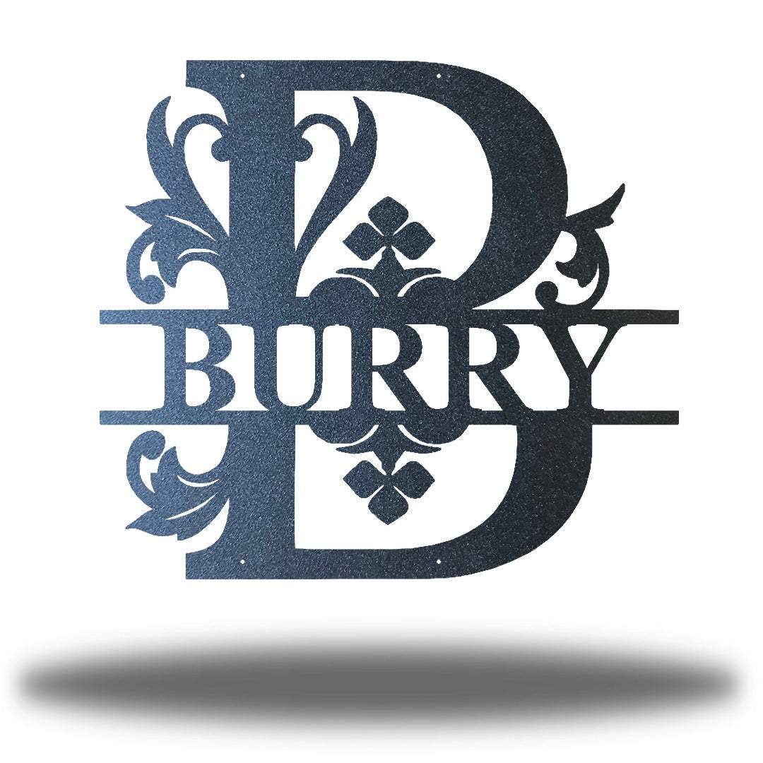 Custom Swirl Split Letter Monogram|Metal Wall Art by Riverside Designs