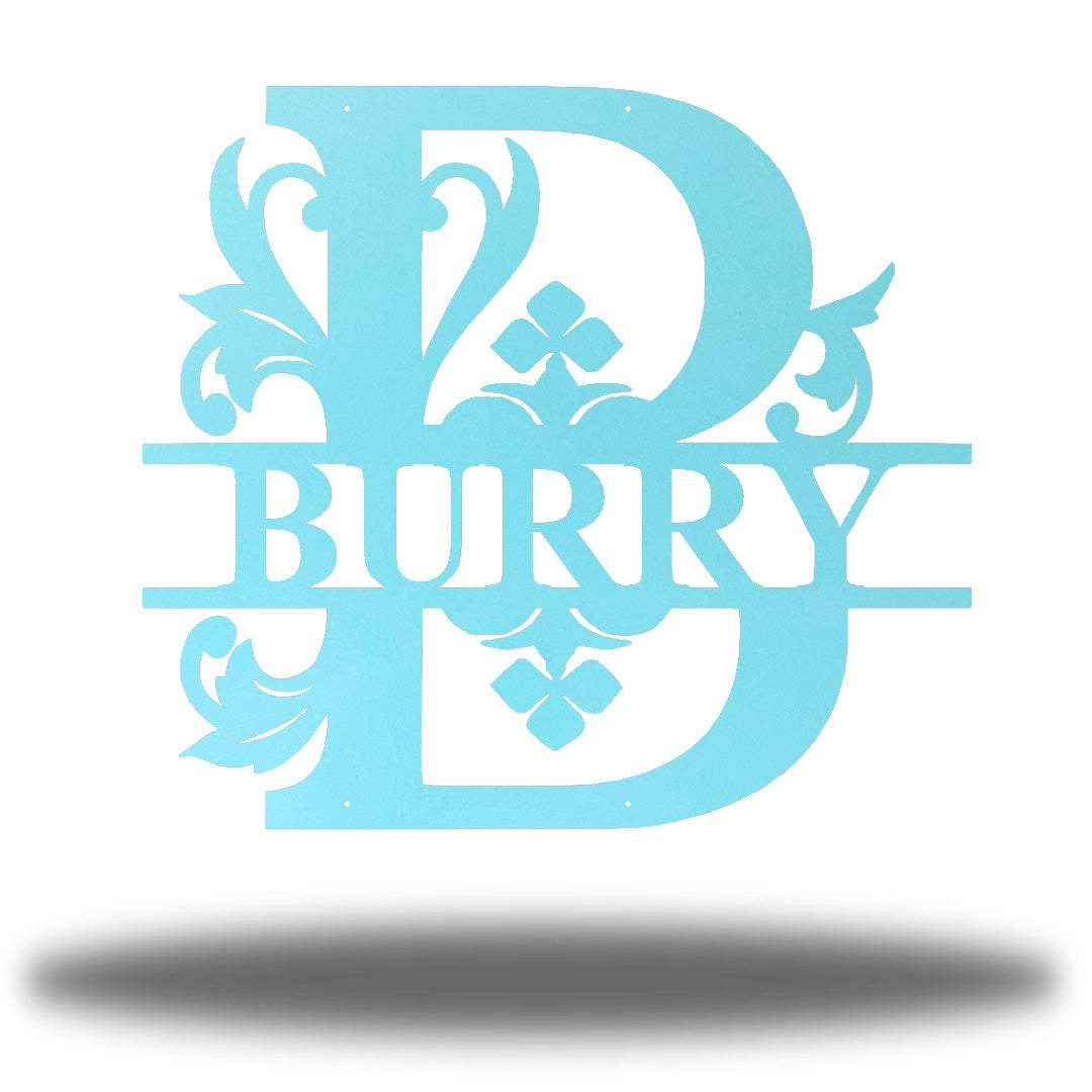 Riverside Designs-Floral Split Letter Monogram-Metal Wall Art Décor