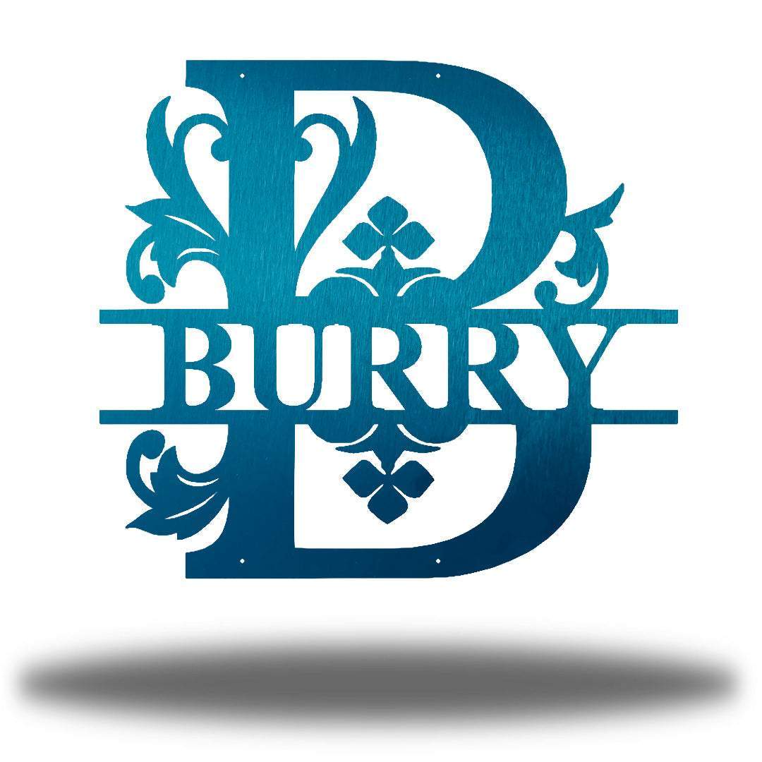 Riverside Designs-Floral Split Letter Monogram-Metal Wall Art Décor