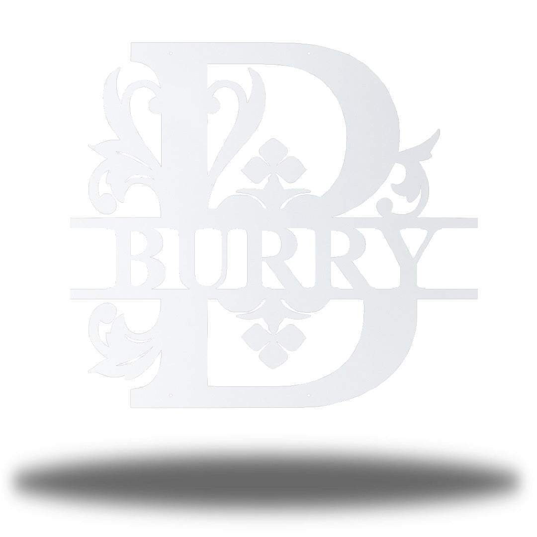 Riverside Designs-Floral Split Letter Monogram-Metal Wall Art Décor