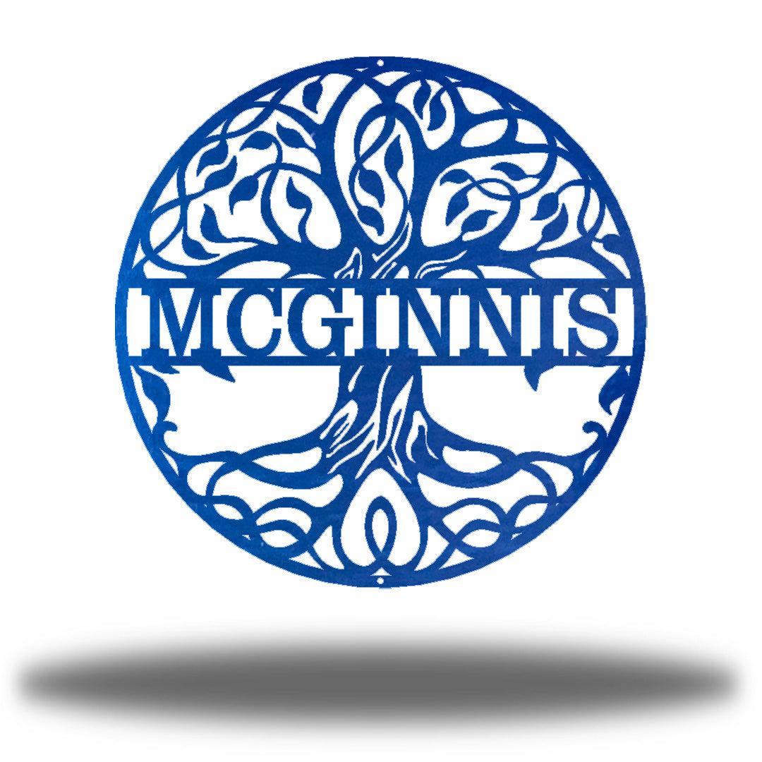 Riverside Designs-Split Tree of Life Monogram-Metal Wall Art Décor