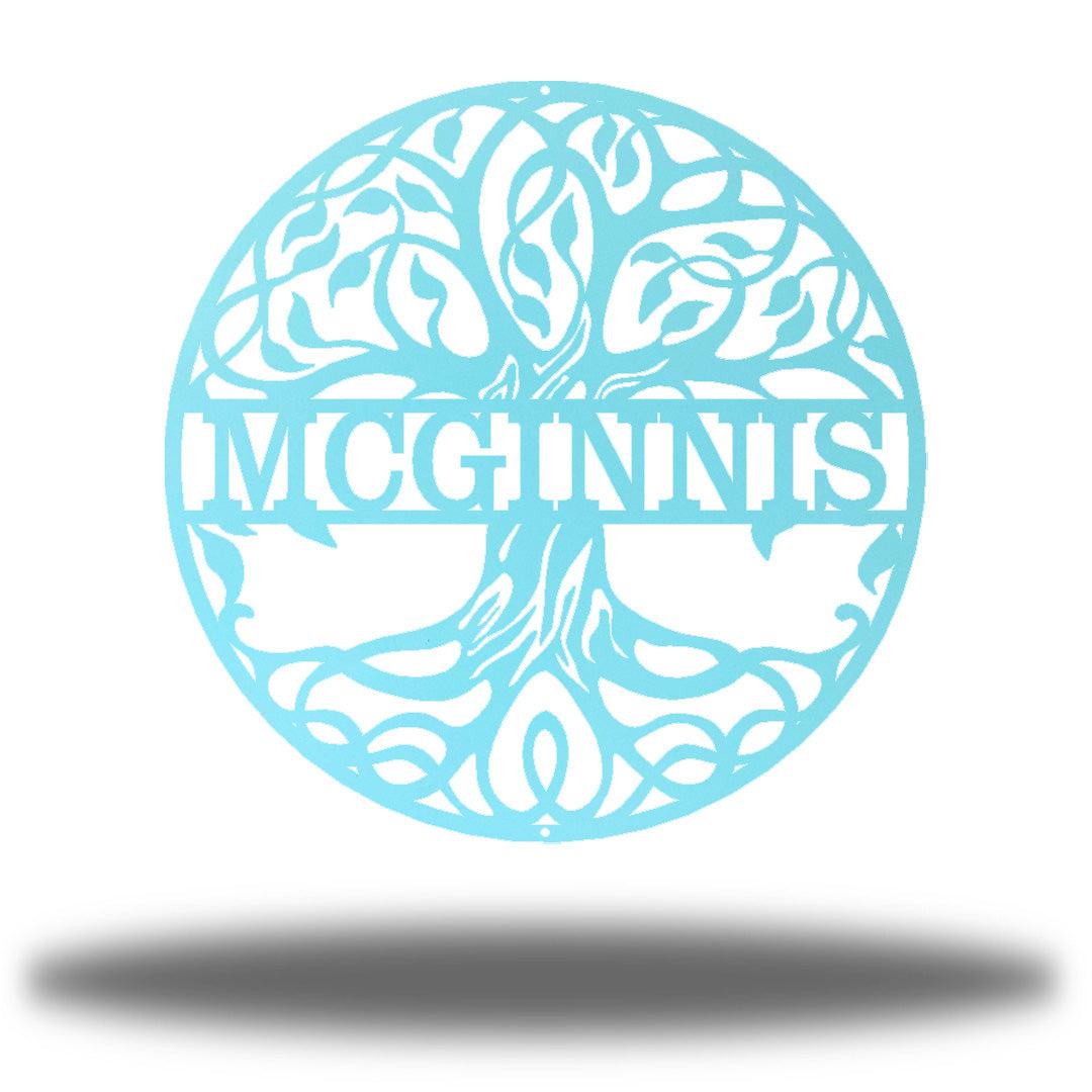 Riverside Designs-Split Tree of Life Monogram-Metal Wall Art Décor