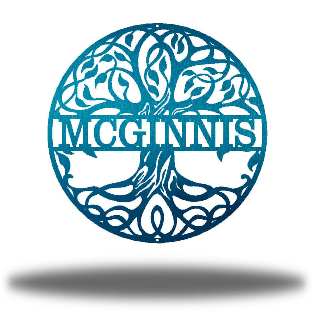 Riverside Designs-Split Tree of Life Monogram-Metal Wall Art Décor