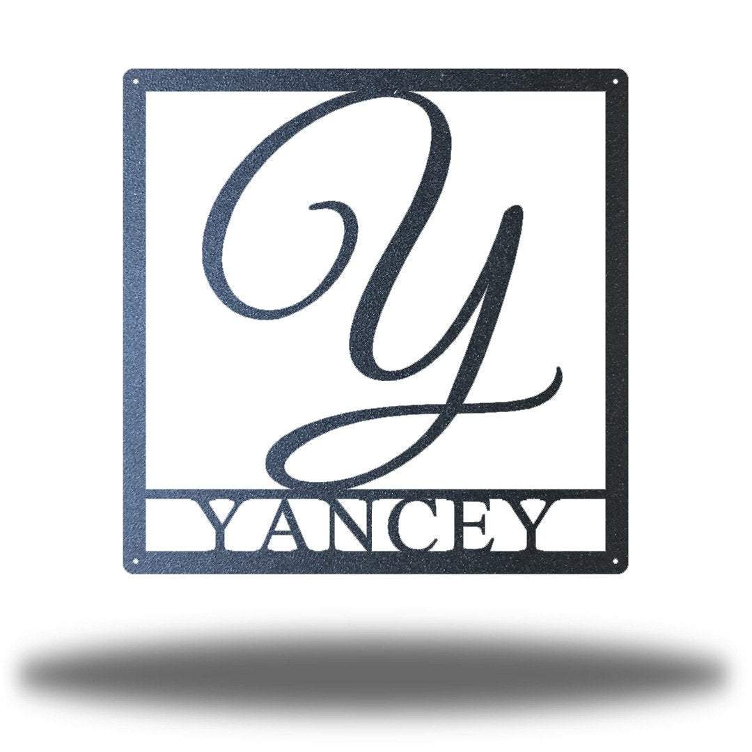 Riverside Designs-Square Monogram-Metal Wall Art Décor