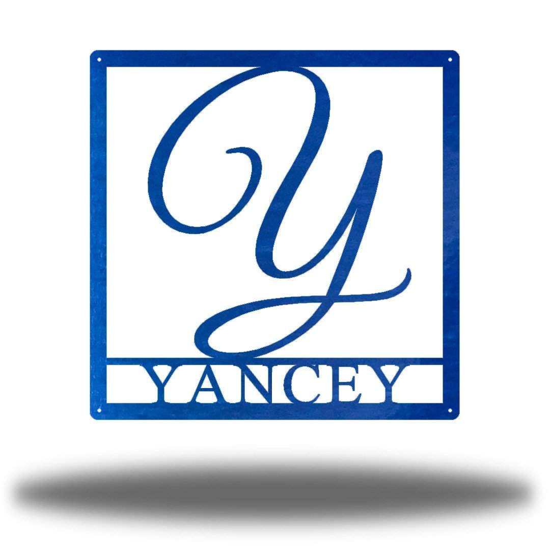 Riverside Designs-Square Monogram-Metal Wall Art Décor