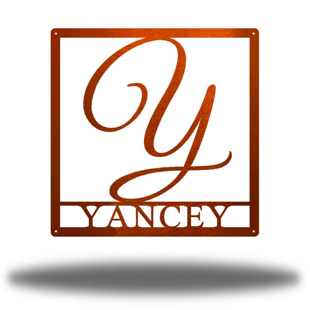 Riverside Designs-Square Monogram-Metal Wall Art Décor