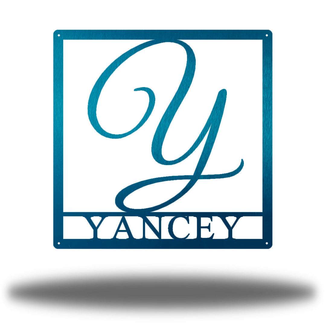 Riverside Designs-Square Monogram-Metal Wall Art Décor