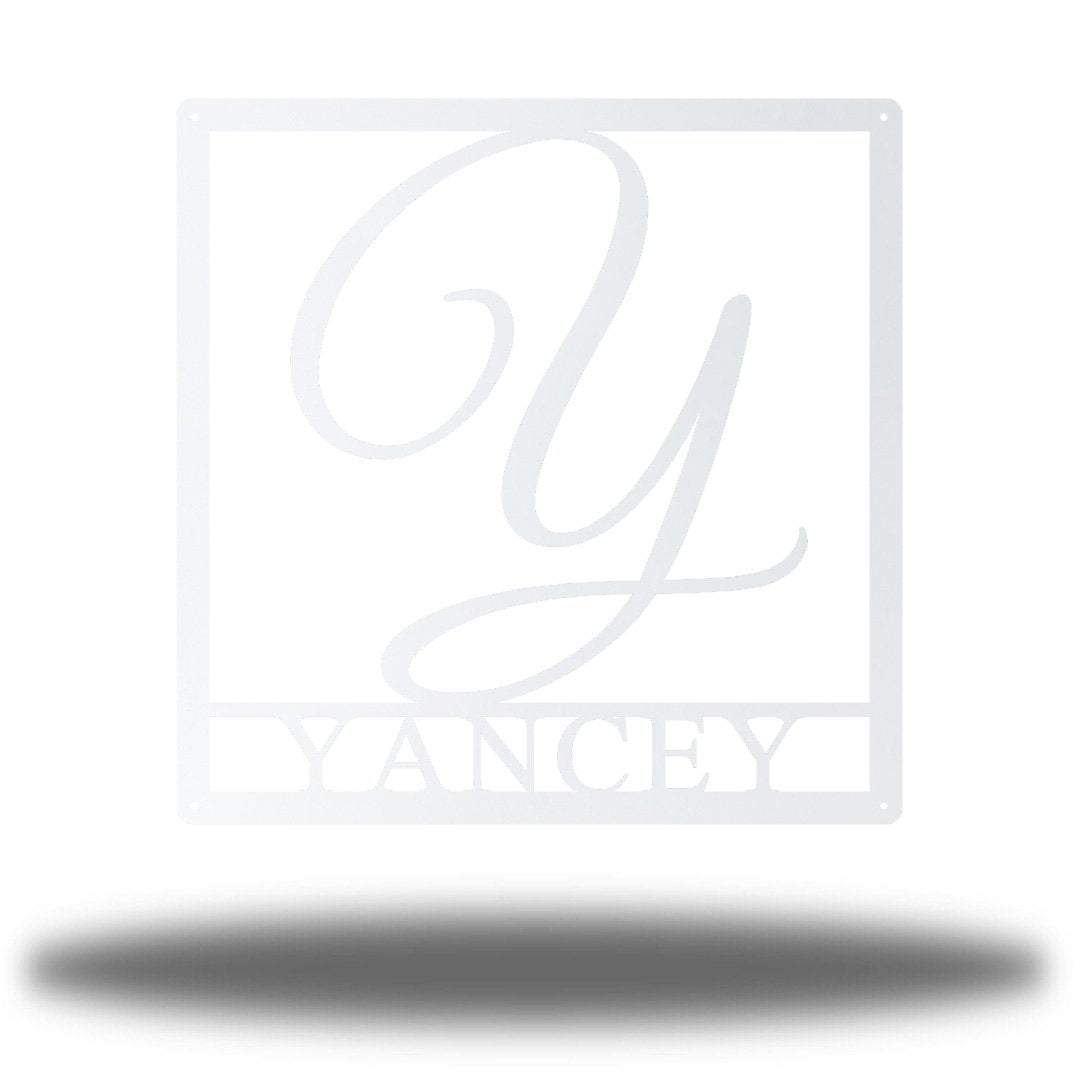 Riverside Designs-Square Monogram-Metal Wall Art Décor