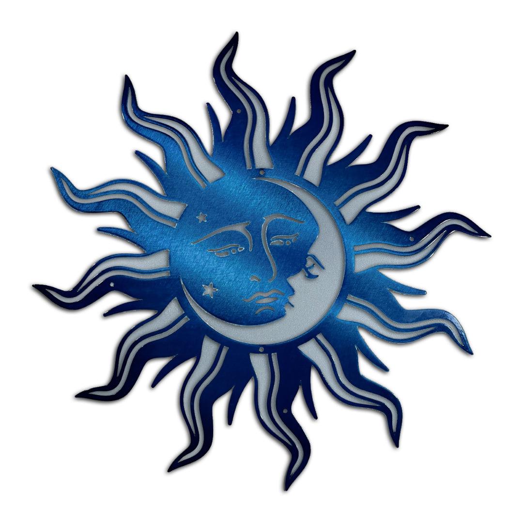 Riverside Designs-Premium Sun Moon Face-Metal Wall Art Décor
