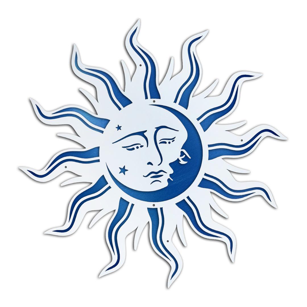 Riverside Designs-Premium Sun Moon Face-Metal Wall Art Décor