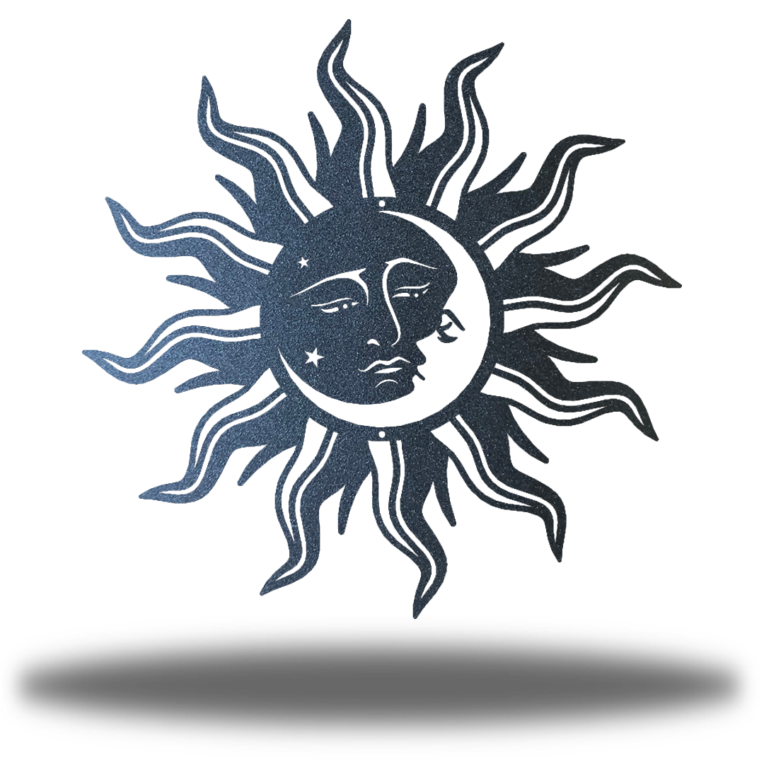 Riverside Designs-Sun Moon Face-Metal Wall Art Décor