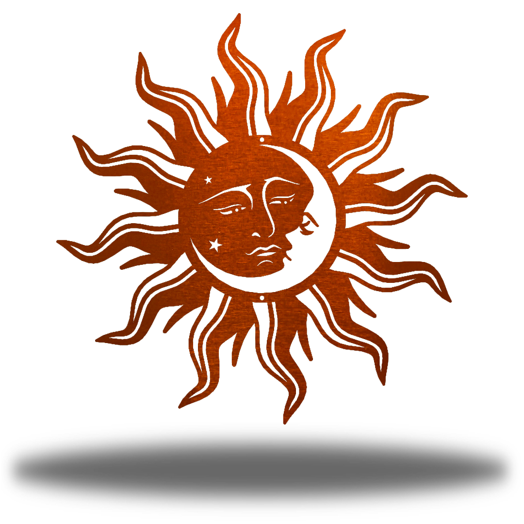 Riverside Designs-Sun Moon Face-Metal Wall Art Décor