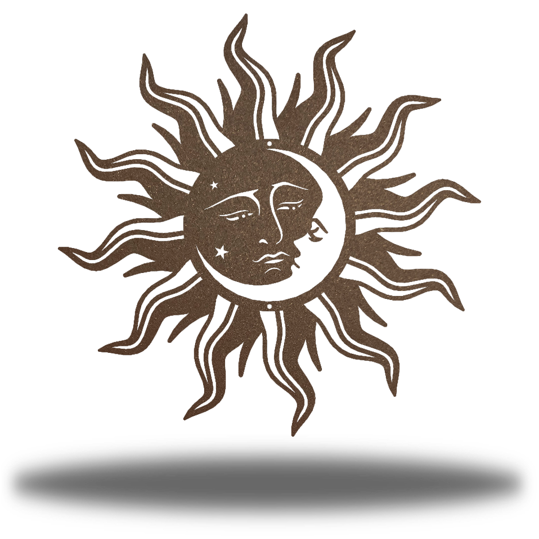 Riverside Designs-Sun Moon Face-Metal Wall Art Décor