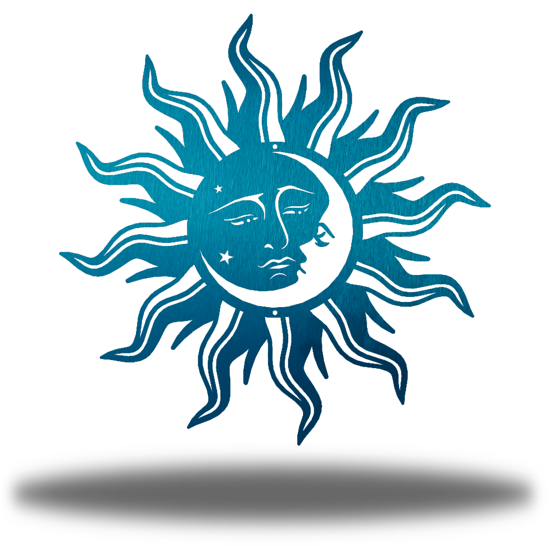 Riverside Designs-Sun Moon Face-Metal Wall Art Décor