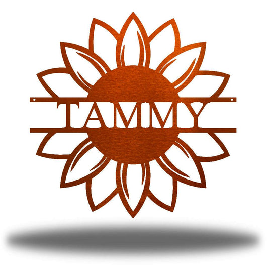 Riverside Designs-Sunflower Monogram-Metal Wall Art Décor
