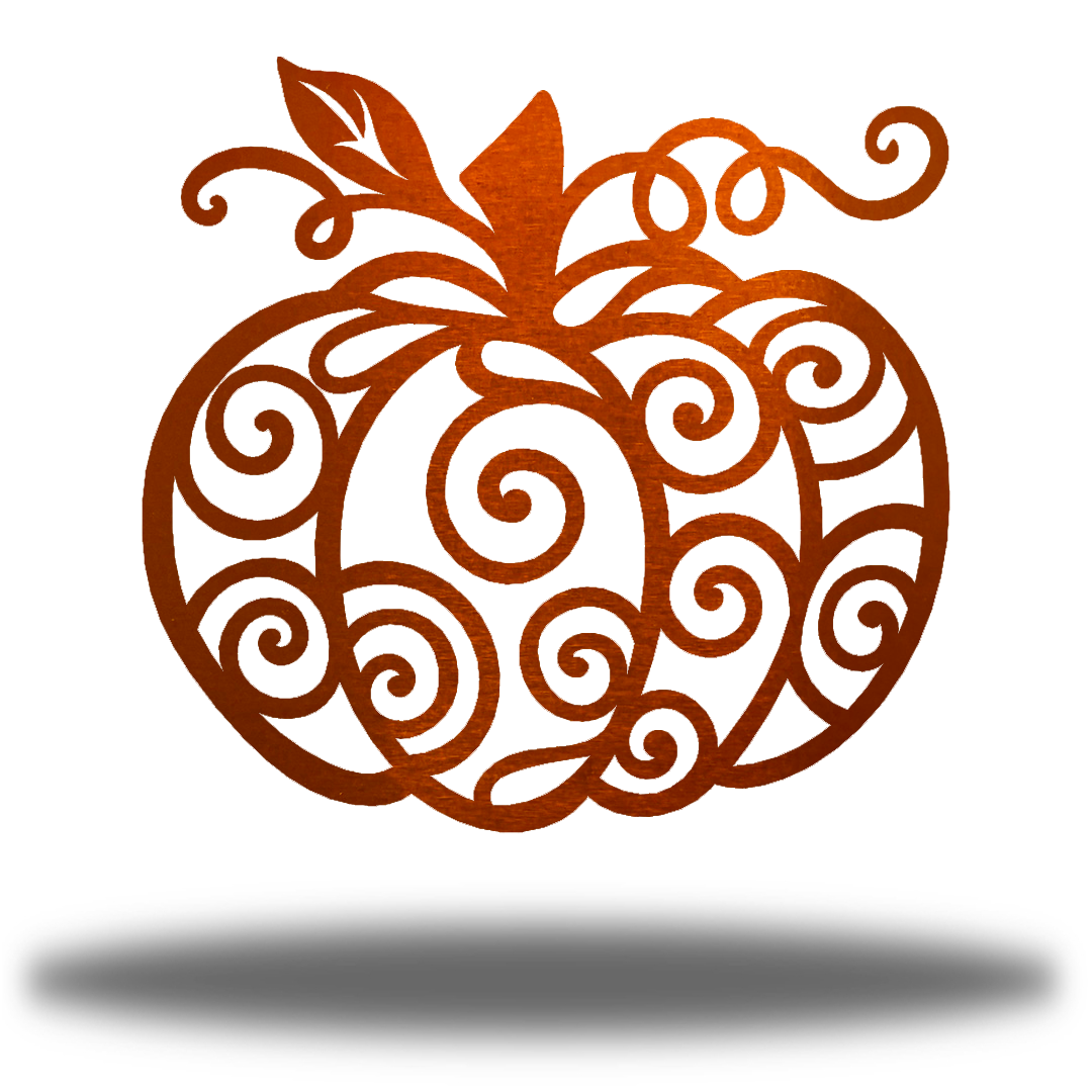 Riverside Designs-Swirl Pumpkin-Metal Wall Art Décor