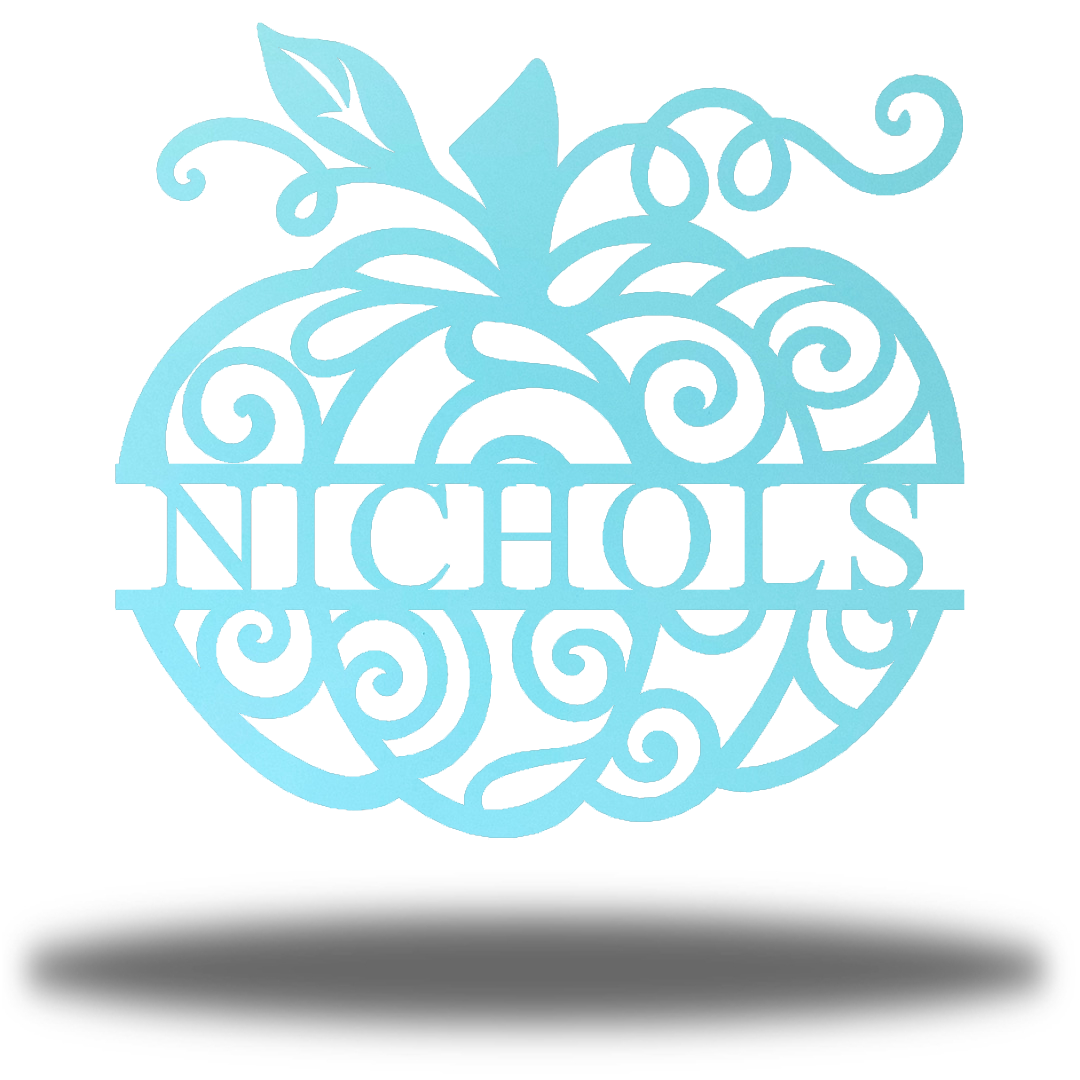 Riverside Designs-Swirl Pumpkin Monogram-Metal Wall Art Décor