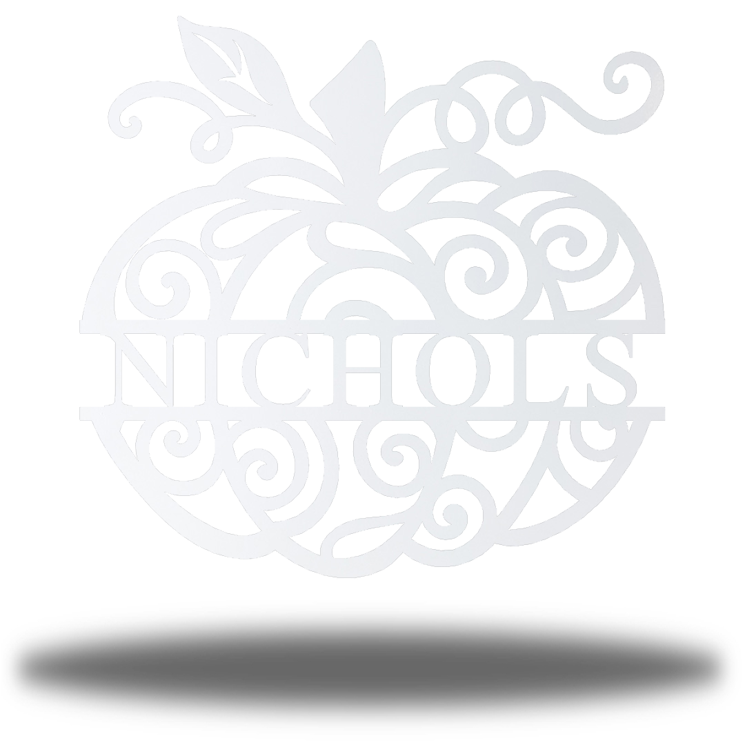 Riverside Designs-Swirl Pumpkin Monogram-Metal Wall Art Décor