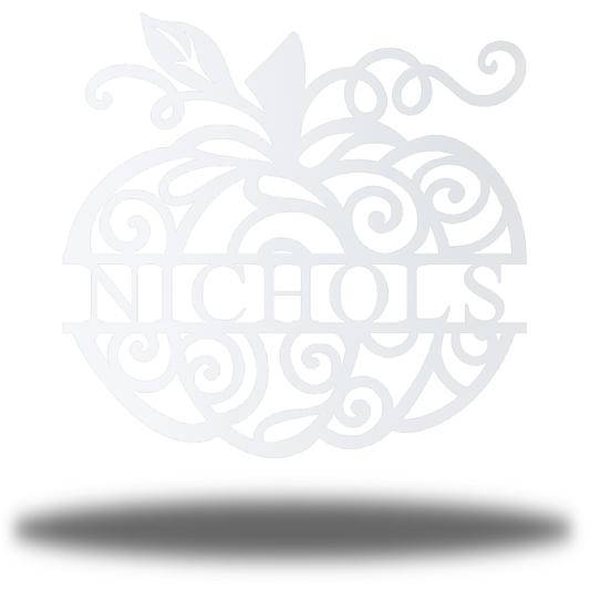 Riverside Designs-Swirl Pumpkin Monogram-Metal Wall Art Décor