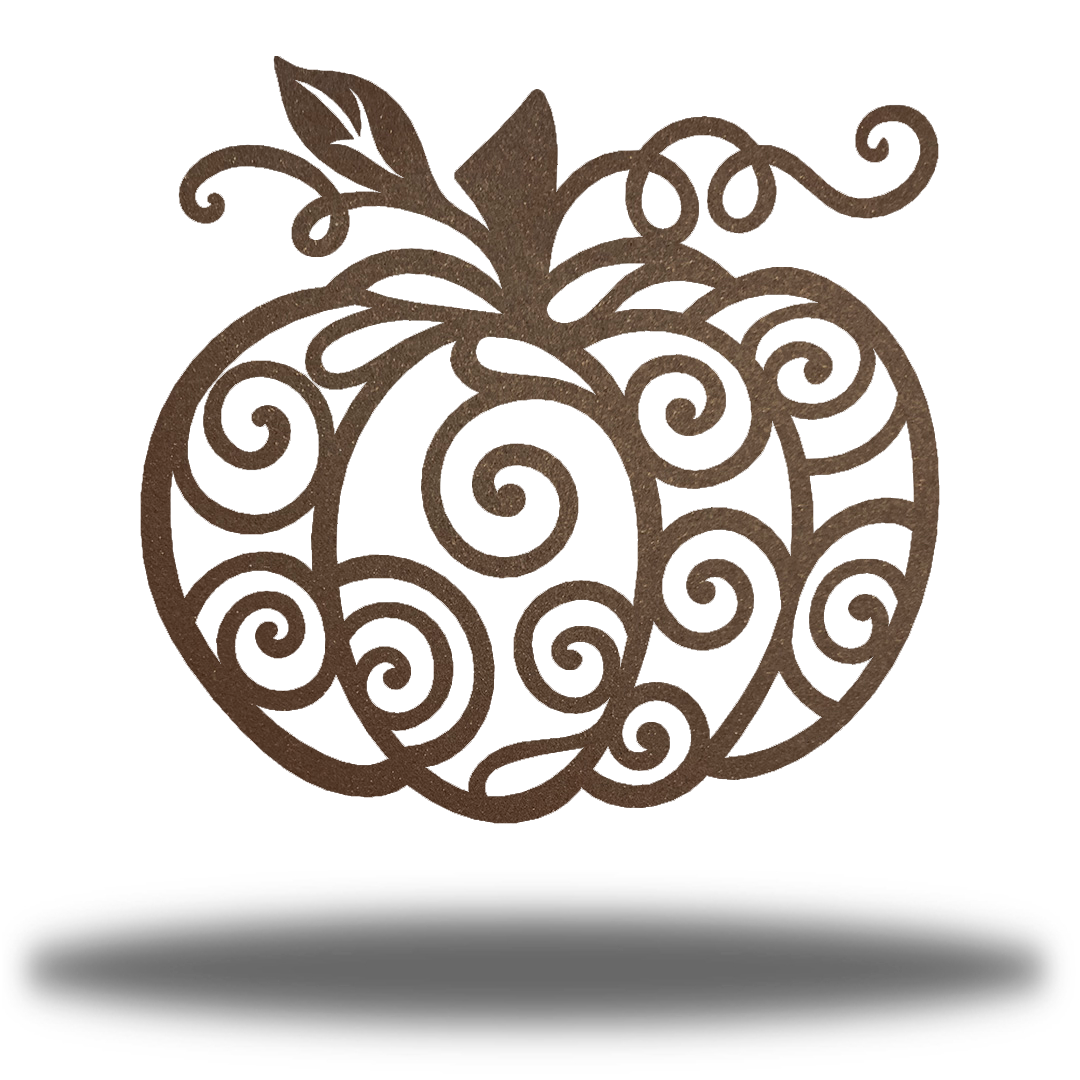 Riverside Designs-Swirl Pumpkin-Metal Wall Art Décor