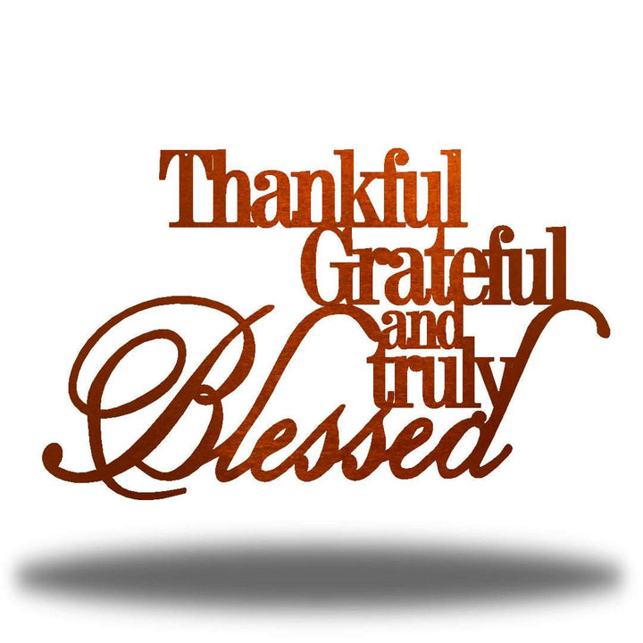 Riverside Designs-Thankful, Grateful & Truly Blessed-Metal Wall Art Décor
