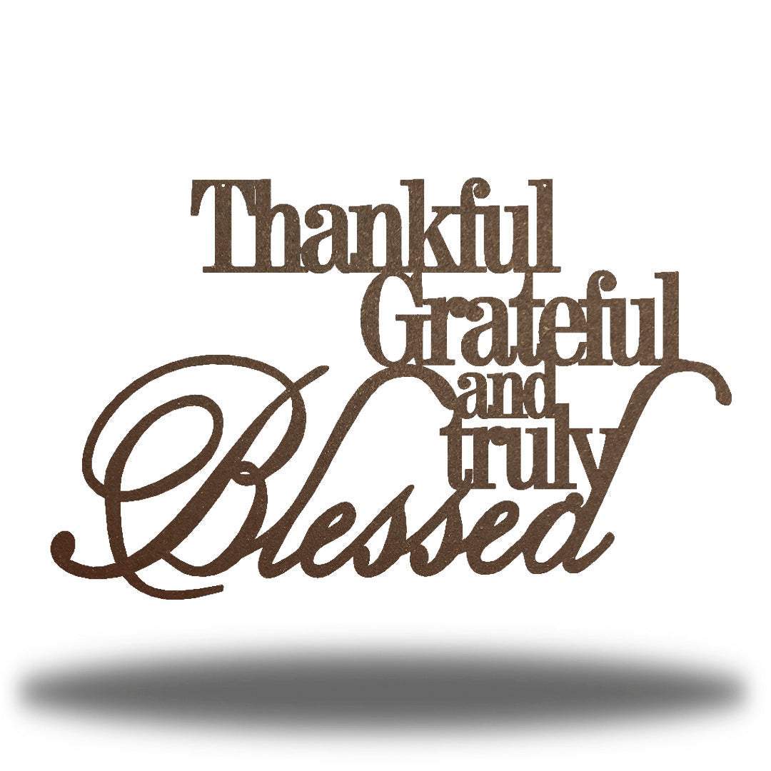 Riverside Designs-Thankful, Grateful & Truly Blessed-Metal Wall Art Décor