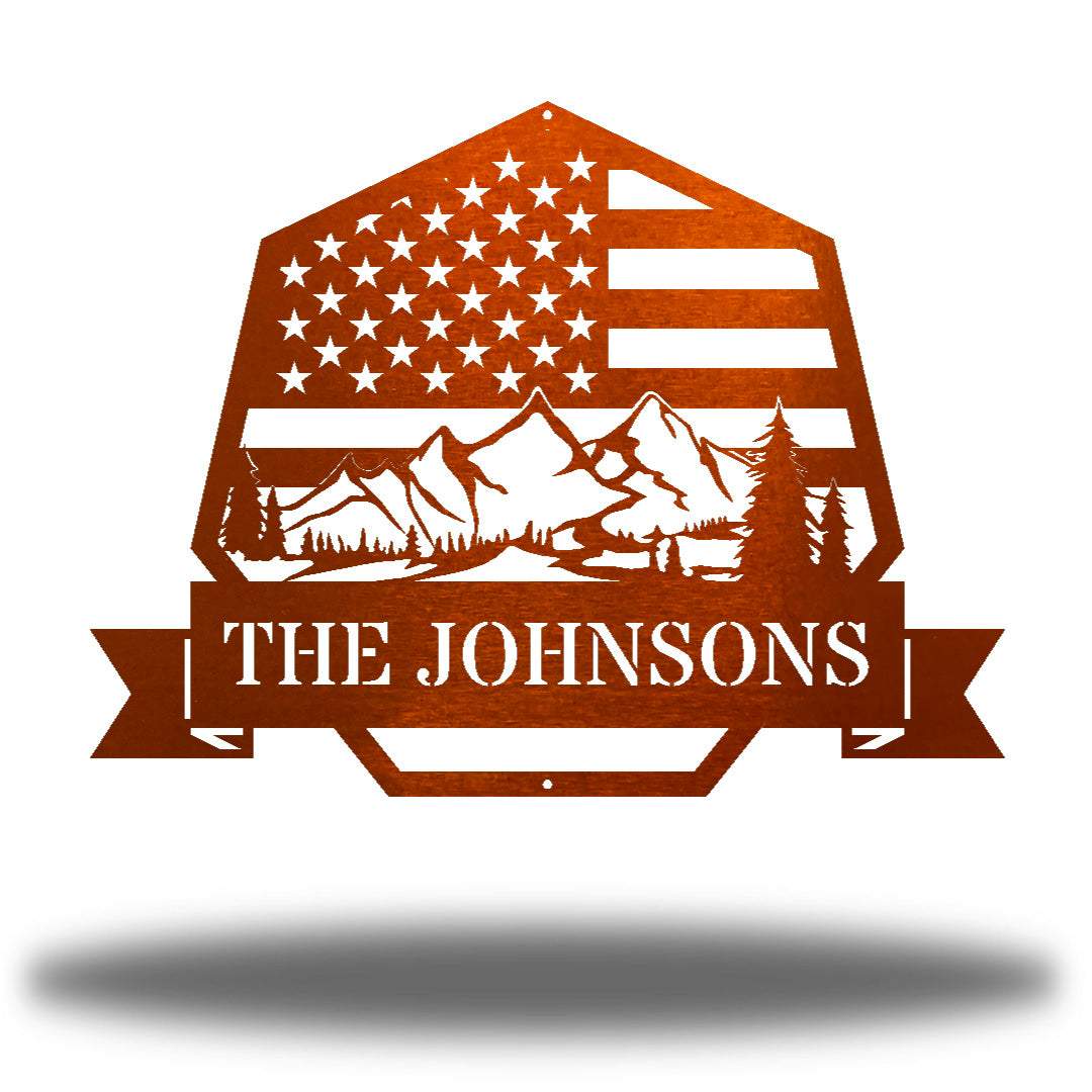 Riverside Designs-The Great American Outdoors Monogram-Metal Wall Art Décor