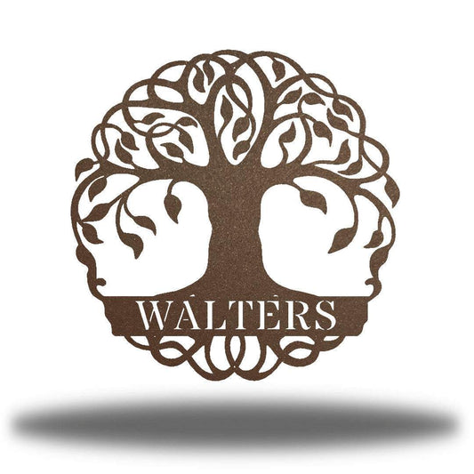 Riverside Designs-Tree of Life Monogram-Metal Wall Art Décor