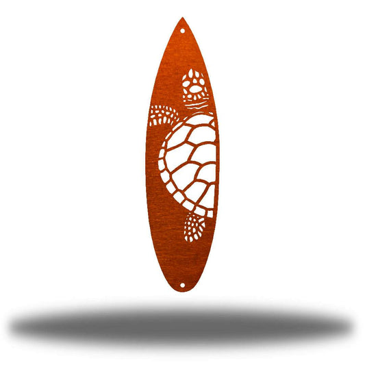 Riverside Designs-Sea Turtle Surfboard (CLEARANCE)-Metal Wall Art Décor
