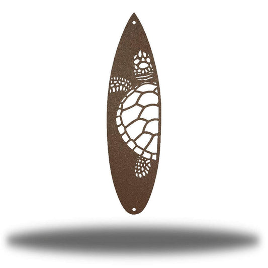 Riverside Designs-Sea Turtle Surfboard (CLEARANCE)-Metal Wall Art Décor