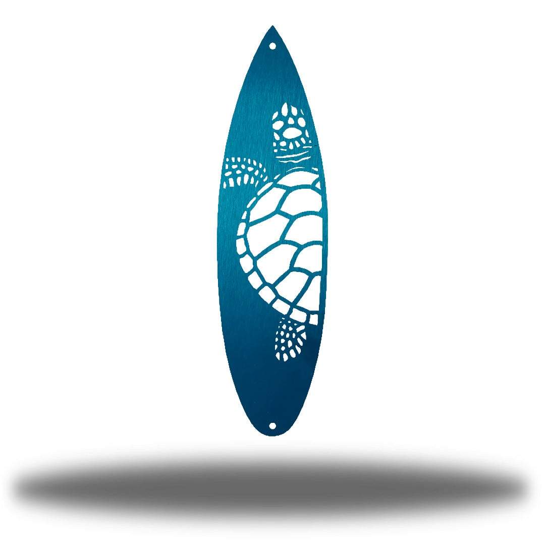 Riverside Designs-Sea Turtle Surfboard (CLEARANCE)-Metal Wall Art Décor