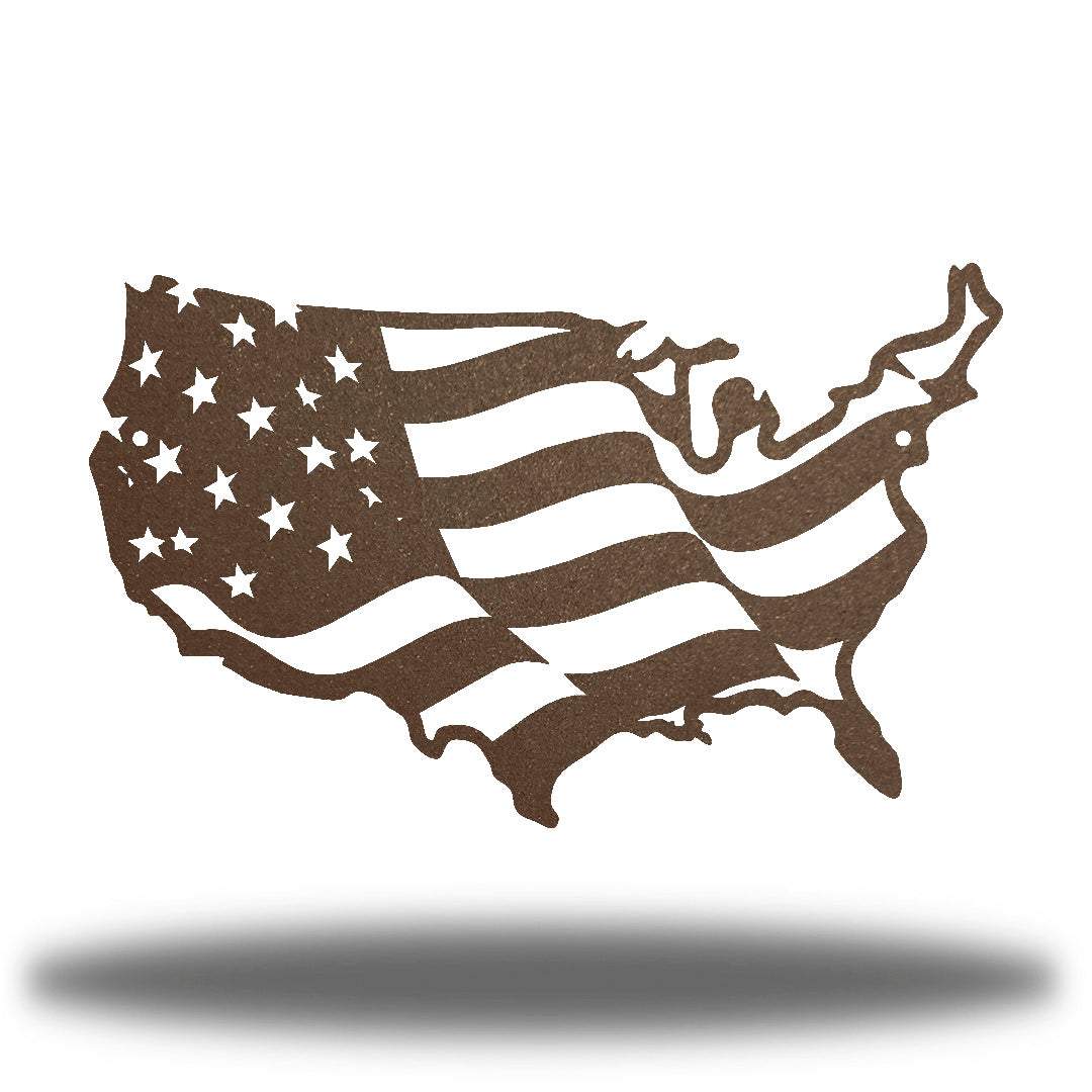 Riverside Designs-USA Wavy Flag (CLEARANCE)-Metal Wall Art Décor