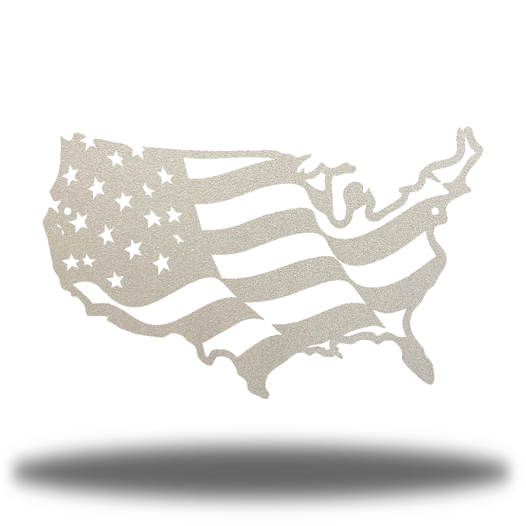 Riverside Designs-USA Wavy Flag (CLEARANCE)-Metal Wall Art Décor