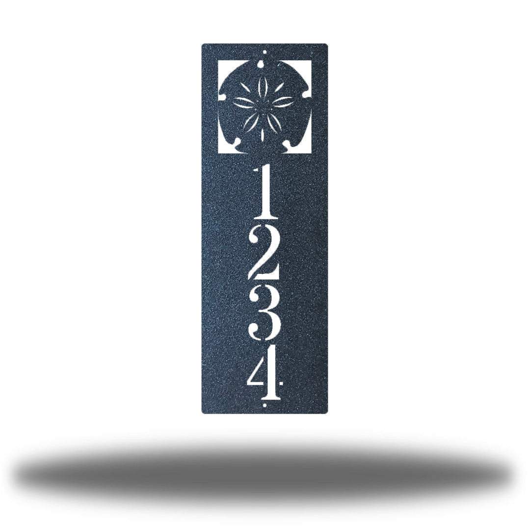 Riverside Designs-Vertical Sand Dollar Address Sign-Metal Wall Art Décor