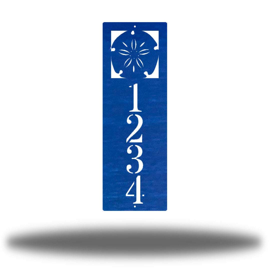 Riverside Designs-Vertical Sand Dollar Address Sign-Metal Wall Art Décor