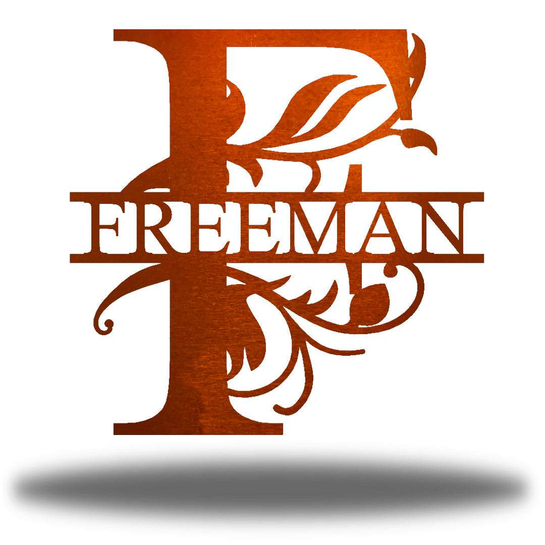 Riverside Designs-Vine Split Letter Monogram-Metal Wall Art Décor