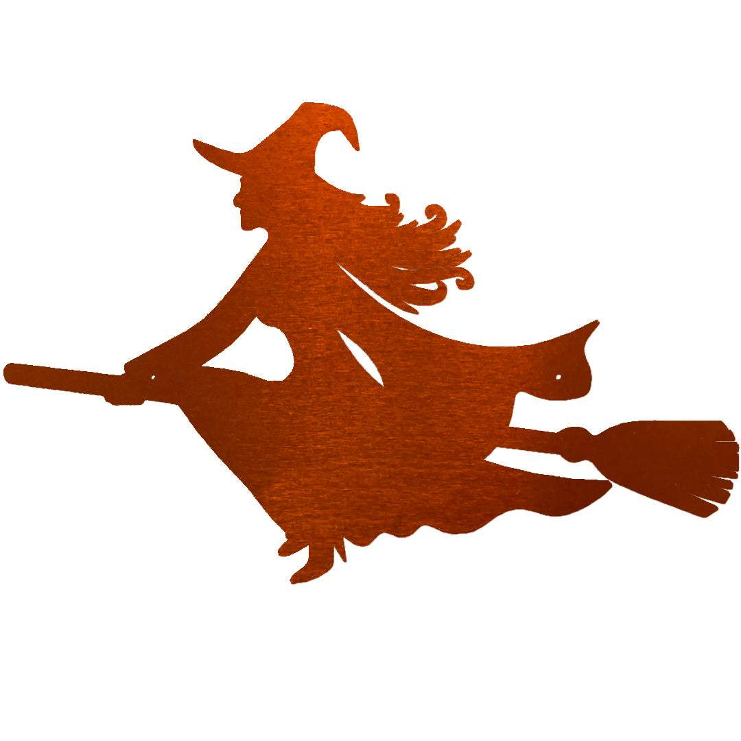 Riverside Designs-Witch On A Broom-Metal Wall Art Décor