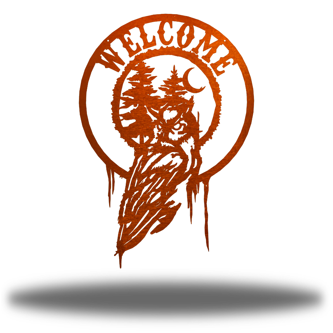 Riverside Designs-Welcome Owl-Metal Wall Art Décor