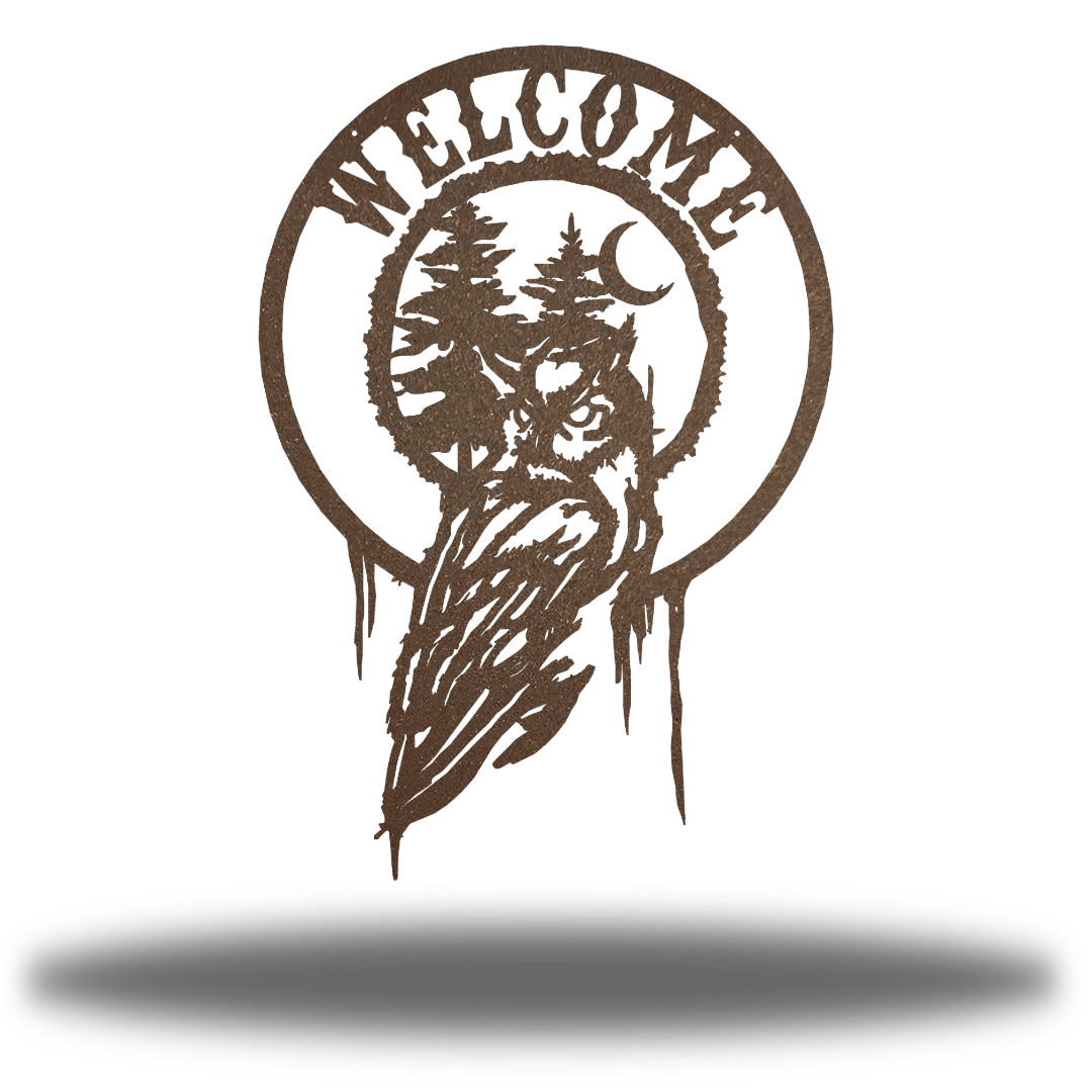 Riverside Designs-Welcome Owl-Metal Wall Art Décor
