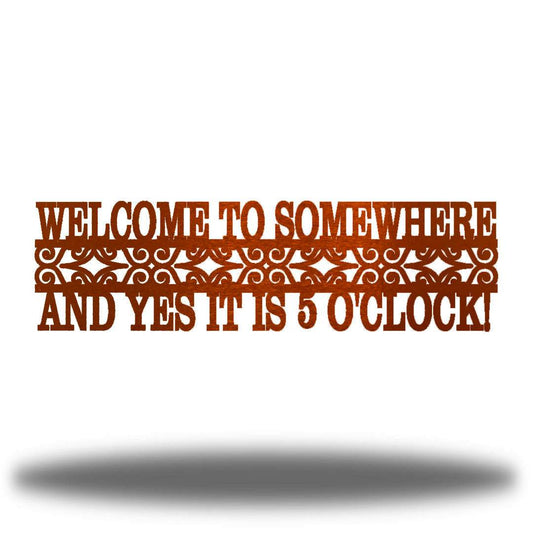Riverside Designs-Welcome to Somewhere-Metal Wall Art Décor