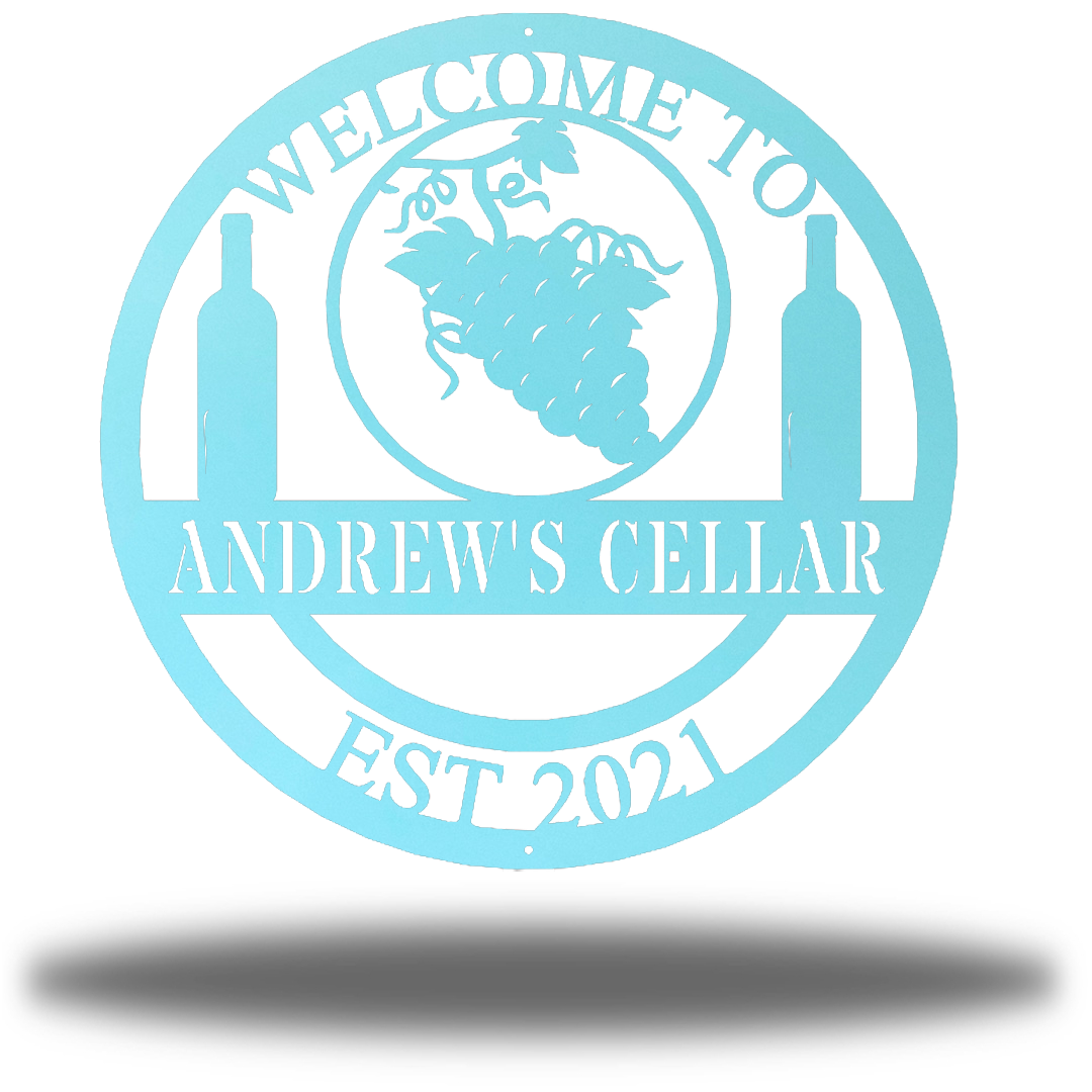 Riverside Designs-Wine Cellar Monogram-Metal Wall Art Décor