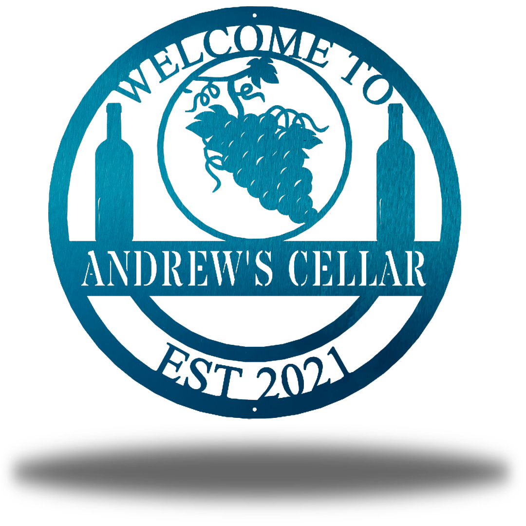 Riverside Designs-Wine Cellar Monogram-Metal Wall Art Décor