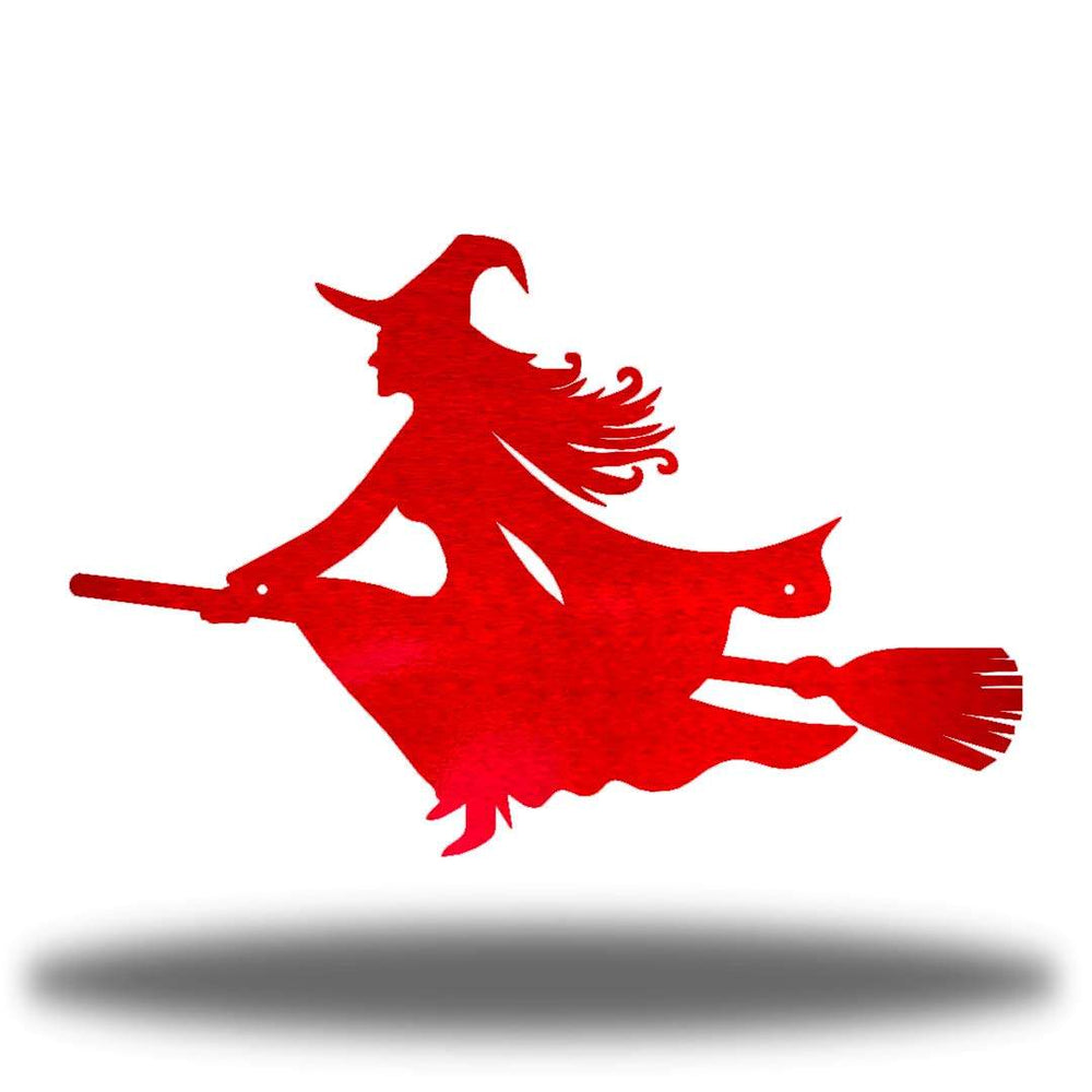 Riverside Designs-Witch On A Broom-Metal Wall Art Décor