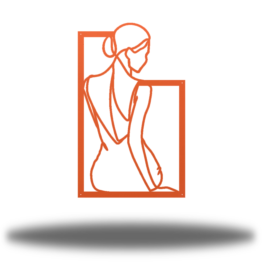Riverside Designs-Woman Silhouette (ONLY ONE SALE)-Metal Wall Art Décor