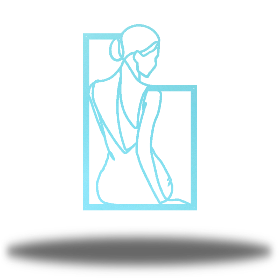 Riverside Designs-Woman Silhouette (ONLY ONE SALE)-Metal Wall Art Décor