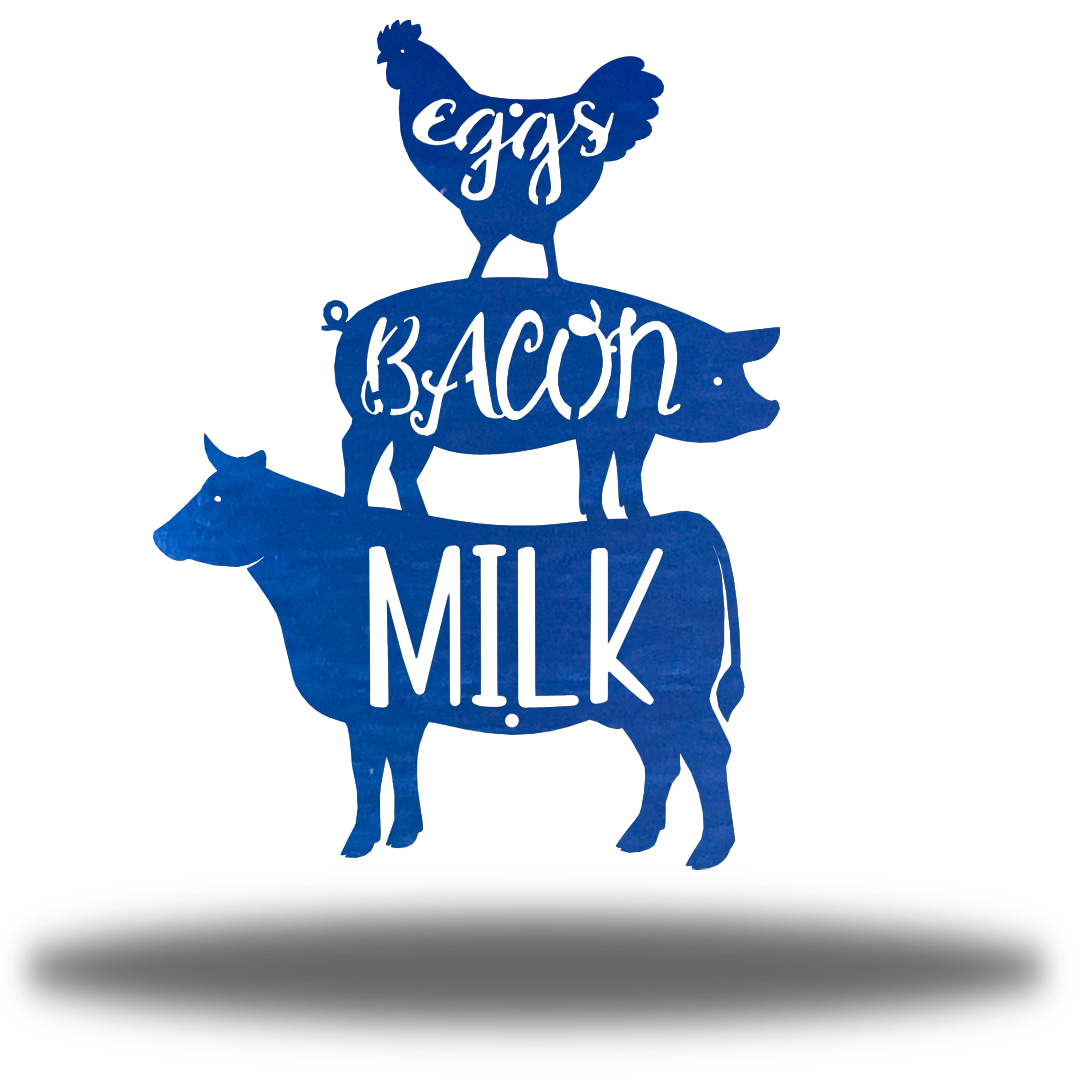 Riverside Designs-Eggs Bacon Milk-Metal Wall Art Décor